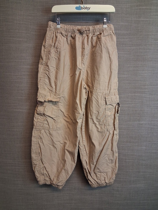 Next Girls Beige Lined Cargo Trousers Age 7 Years