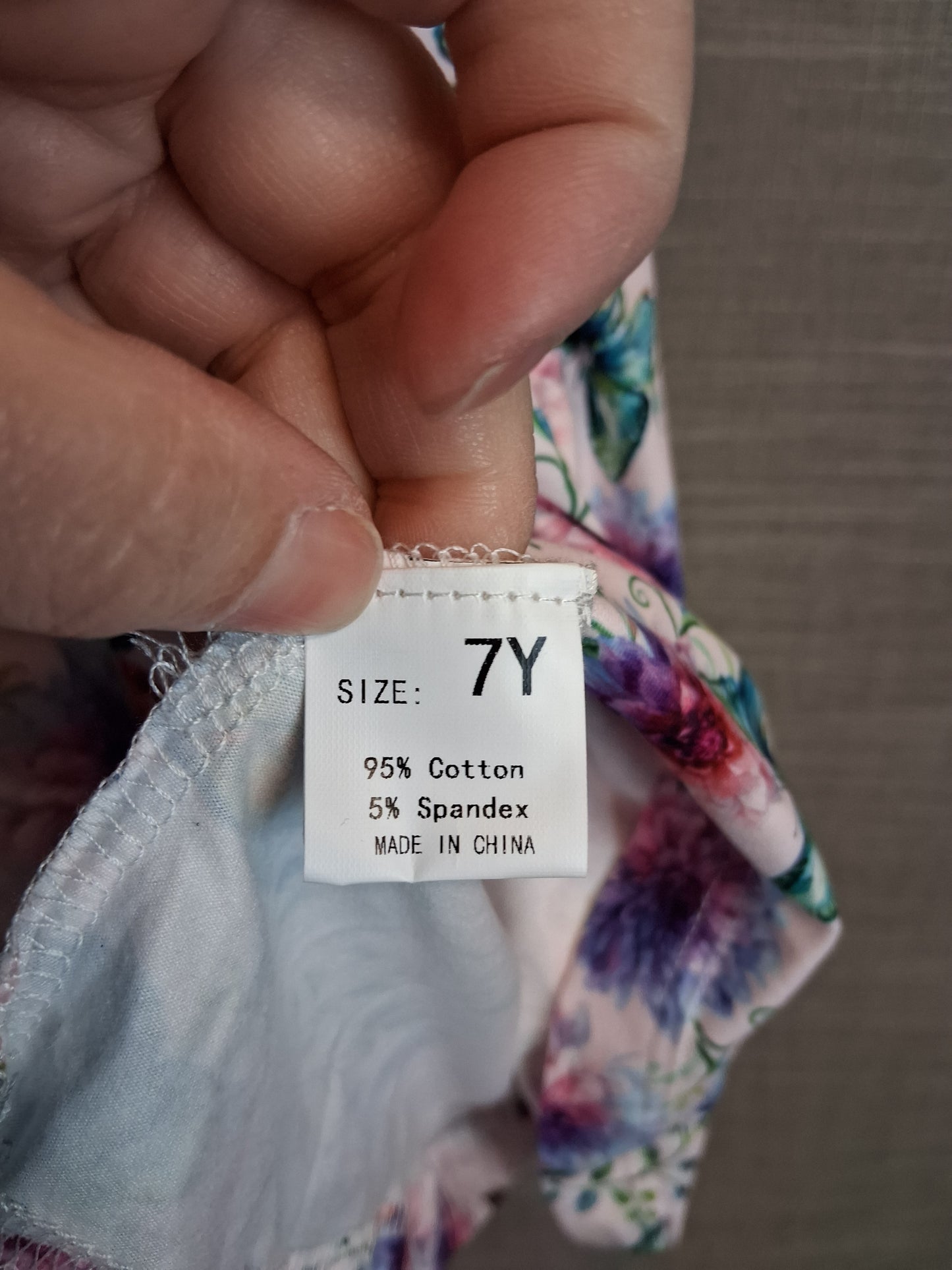 Shein Girls Sundress Sleeveless Butterfly Print Age 7 Years