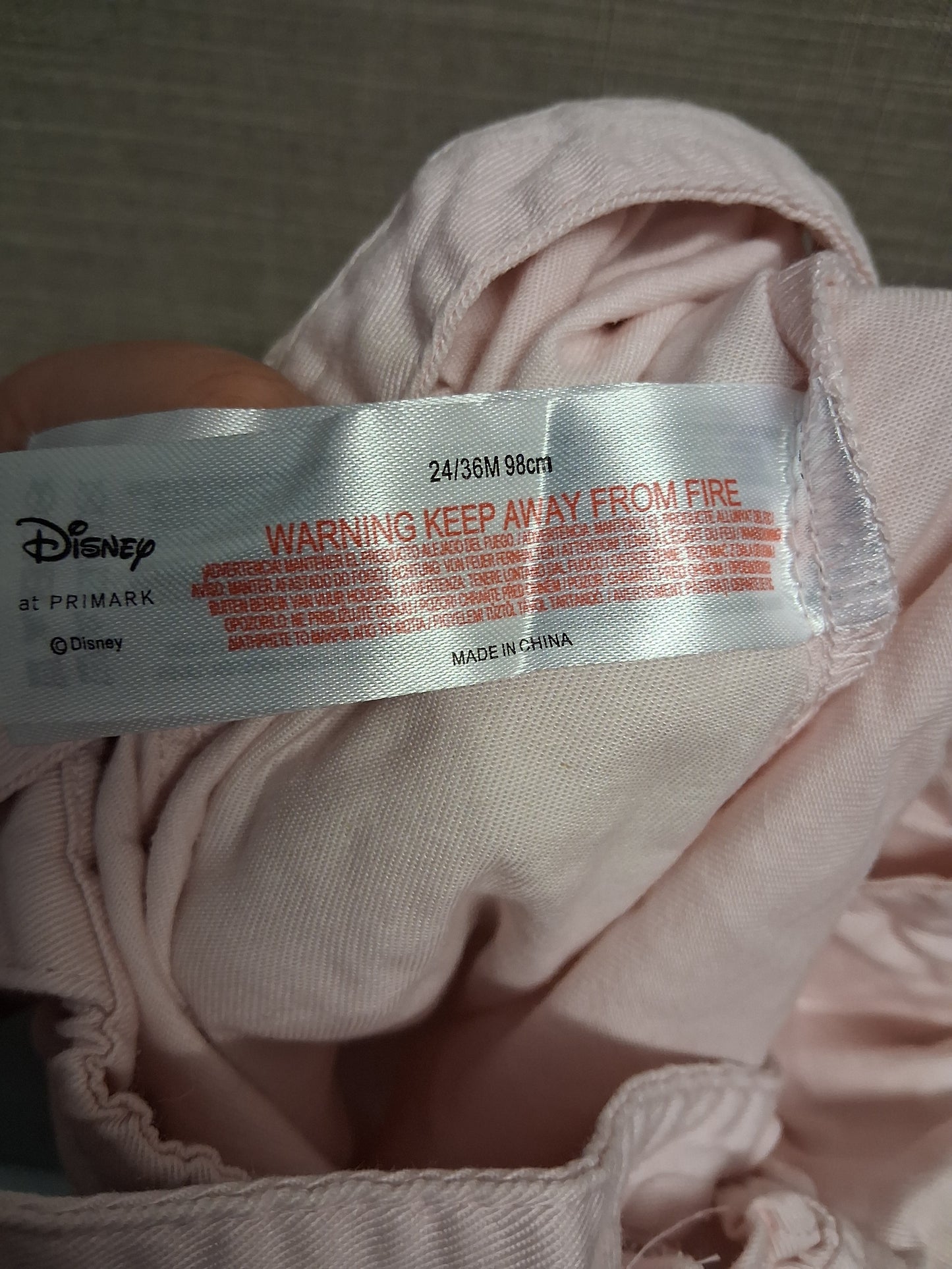 Disney Primark Tinkerbell  Dungarees Pink Age 2-3 Years