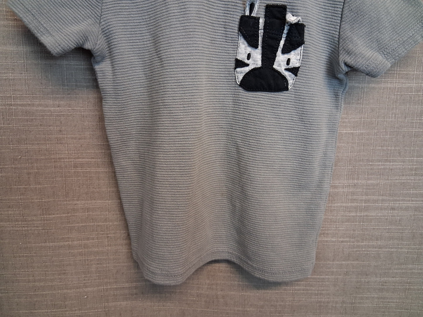 George Boys Grey Short Sleeve T-Shirt Age 12-18 Months Zebra