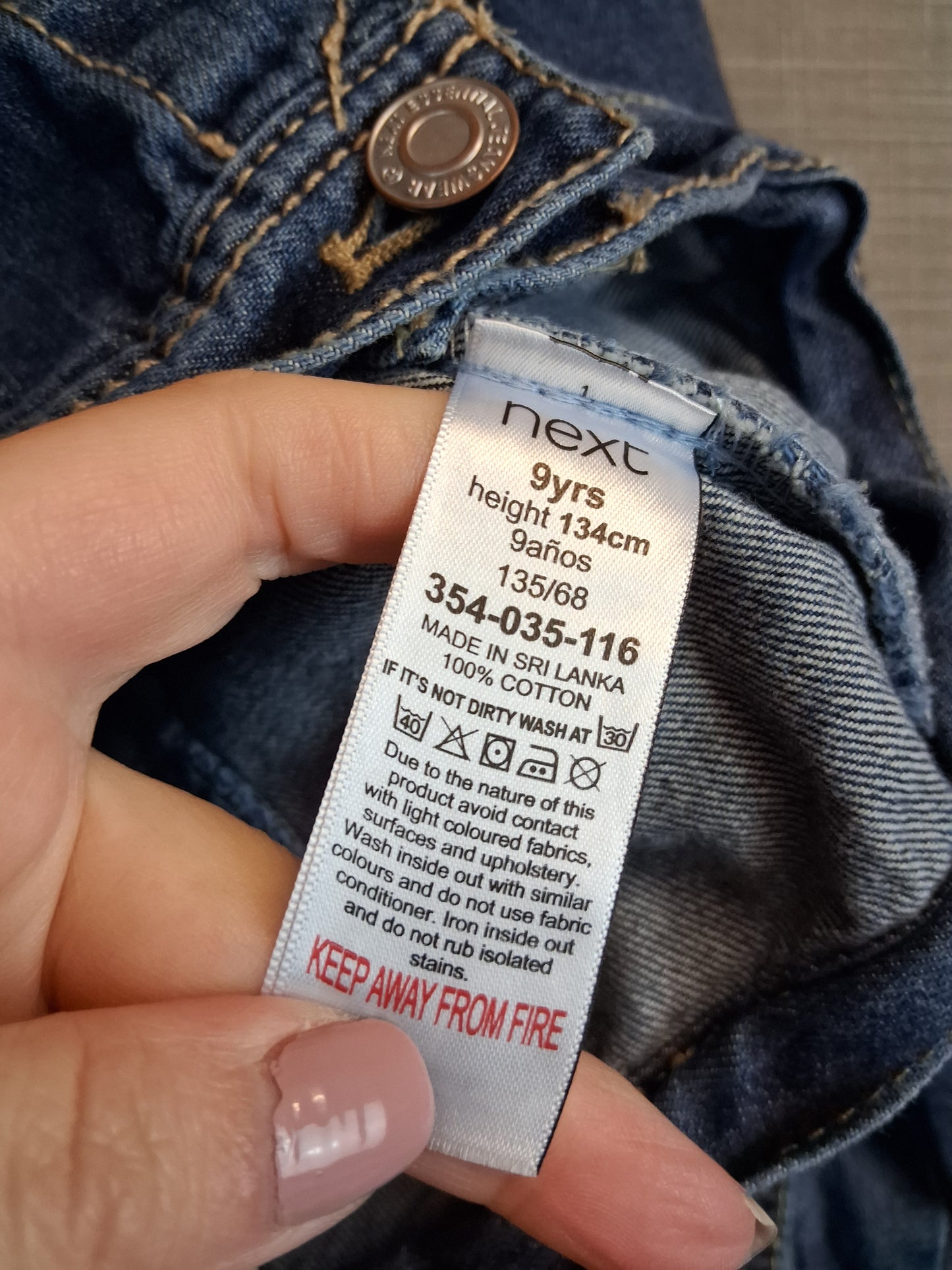 Next Girls Blue Denim Jacket Age 9 Years