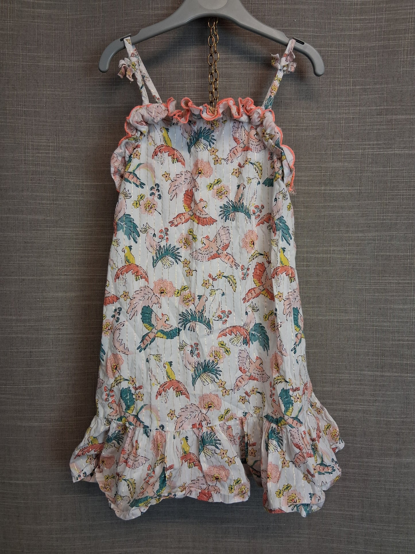 Marks And Spencer Sundress Floral Bird Print Age 5-6 Years