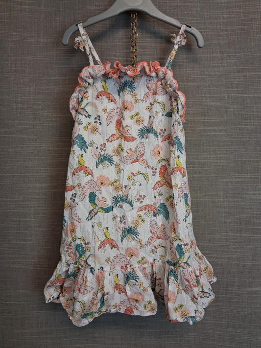 Marks And Spencer Sundress Floral Bird Print Age 5-6 Years