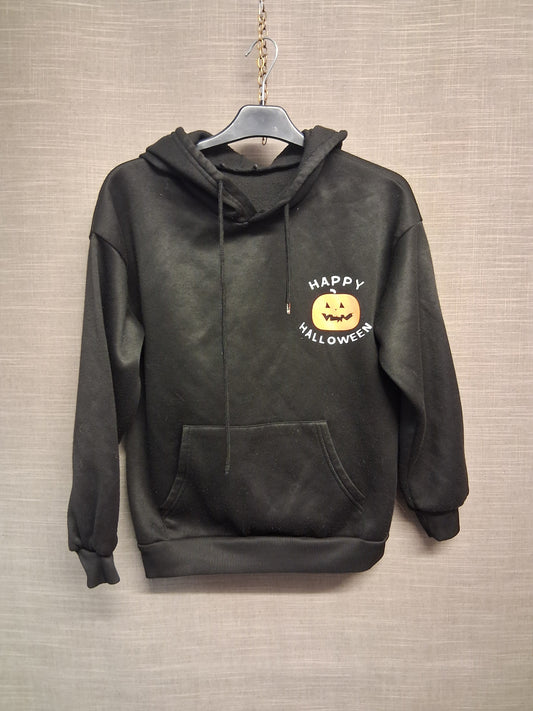 Shein Halloween Black Jersey Hoodie Long Sleeve Age 13-14 Years
