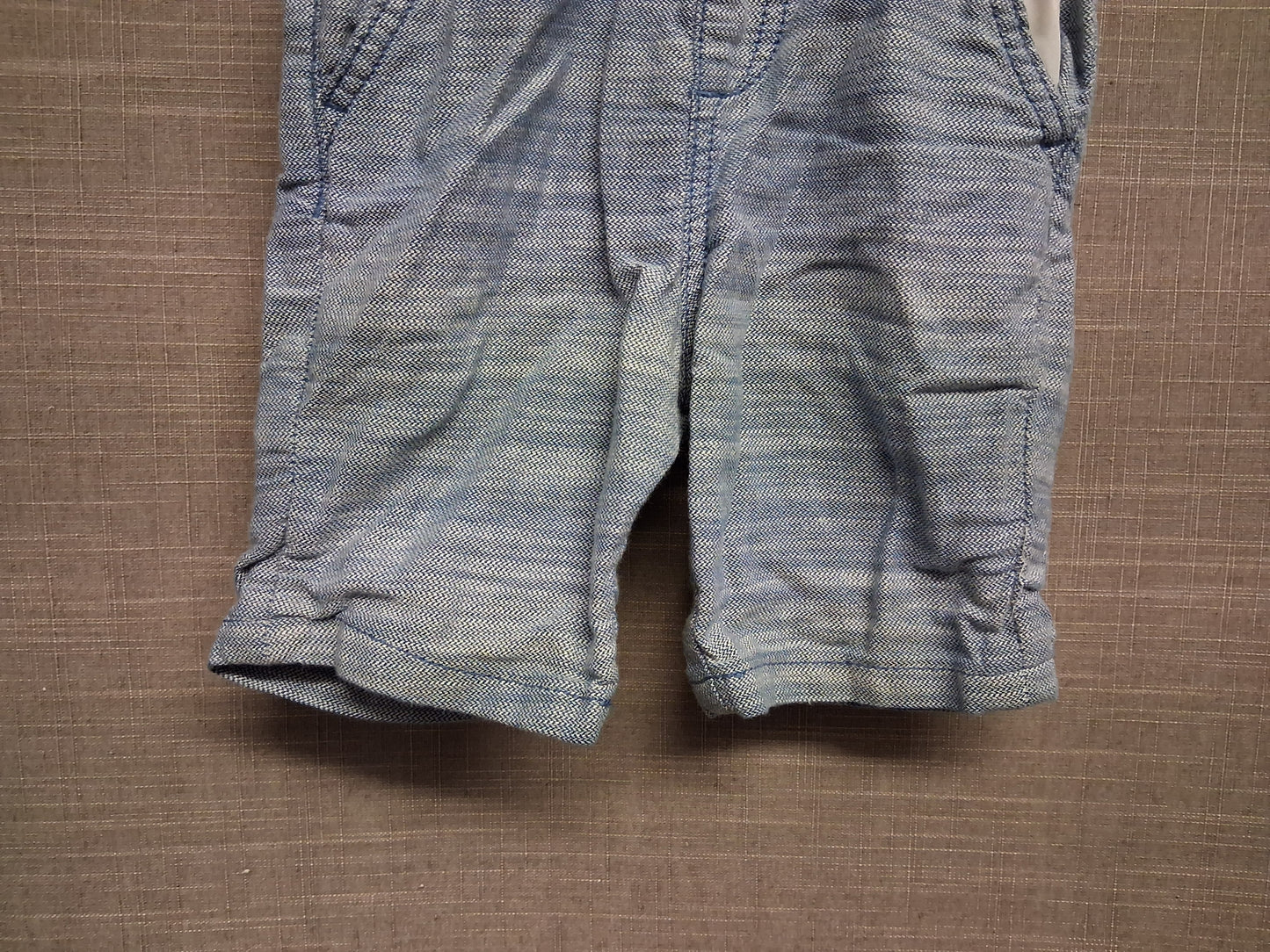 Nutmeg Boys Blue Shorts Elastic Waist Age 12-18 Months 100% Cotton