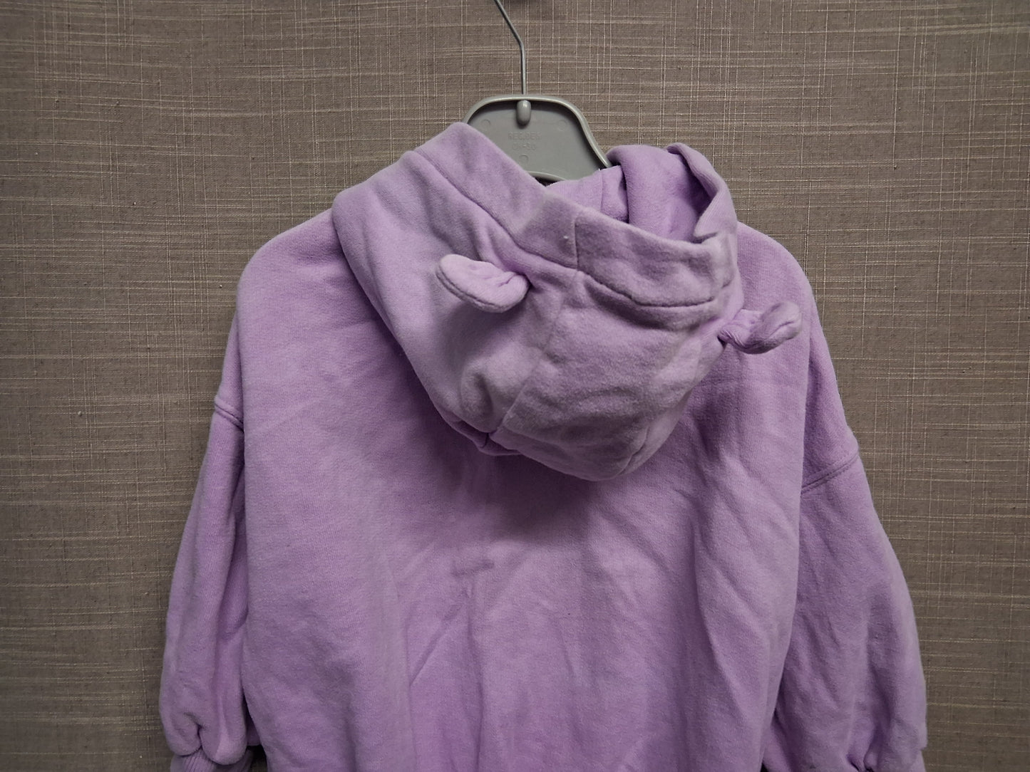 Next Girls Lilac Hoodie With Ears Jersey Age 2-3 Years Oversized