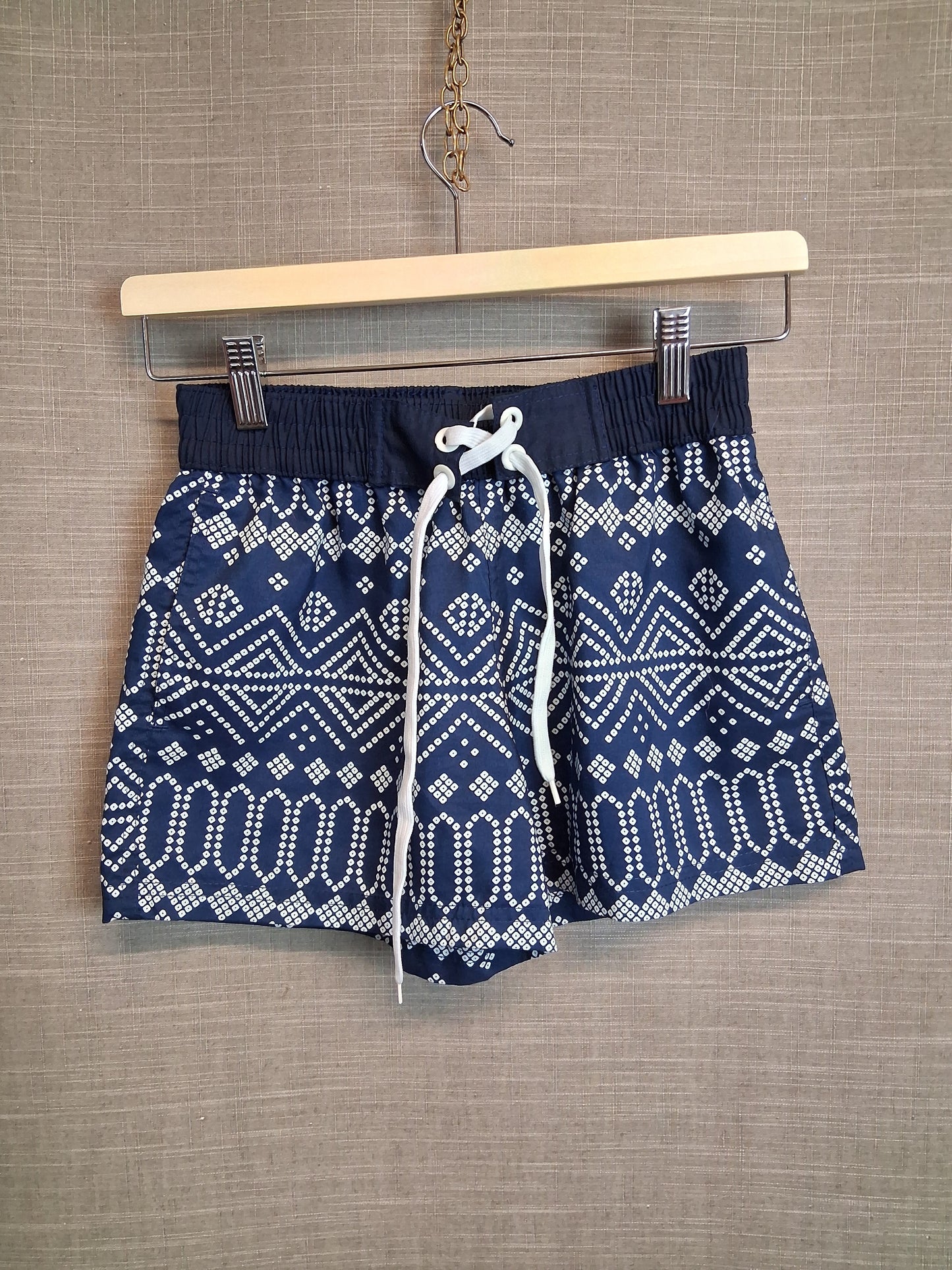 Girls Blue White Shorts Age 11-12 Years