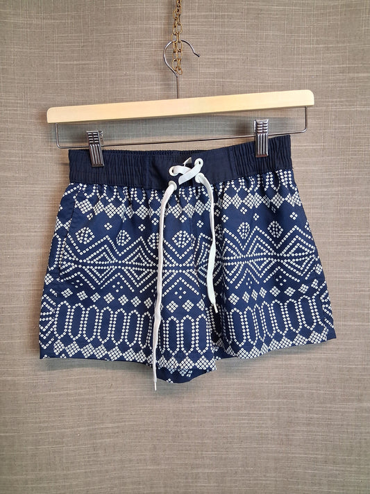 Girls Blue White Shorts Age 11-12 Years