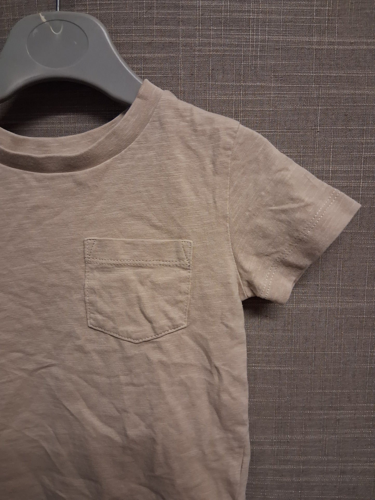 Next Boys Beige Short Sleeve Jersey T-Shirt Age 9-12 Months