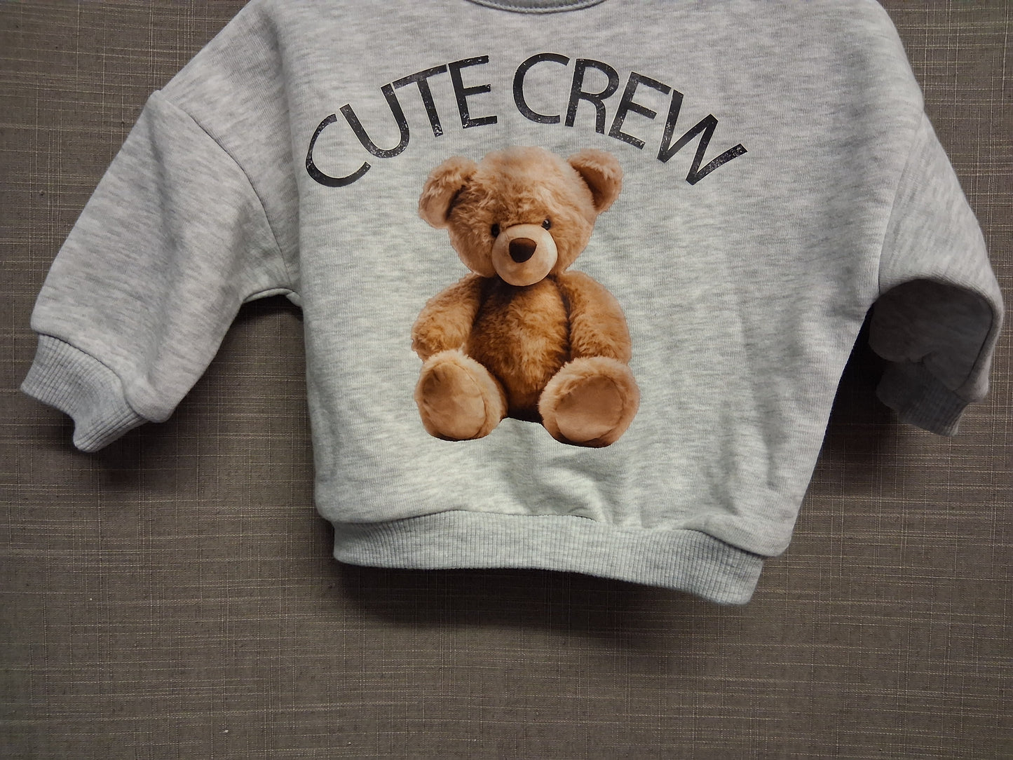 George Baby Boys Grey Sweater Jumper Cute Teddy Graphic Print Age 0-3 Months