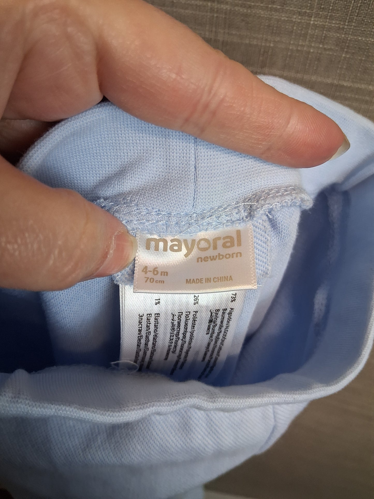 Mayoral Boys Baby Blue Joggers Age 4-6 Months Jersey