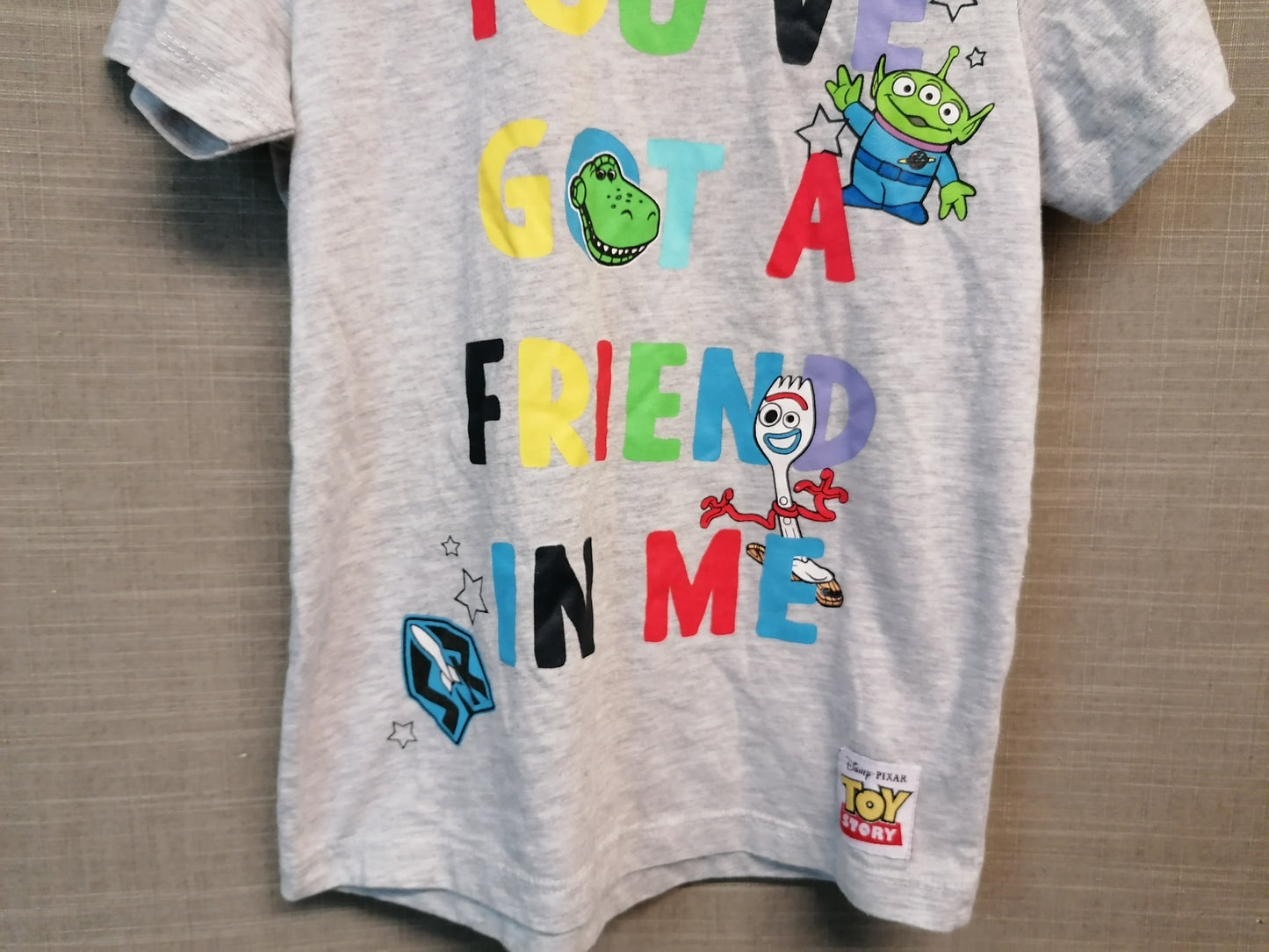 George Disney Toy Story T-Shirt Grey Age 4-5 Years